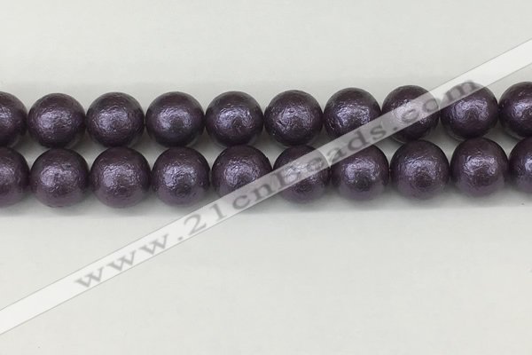 CSB2276 15.5 inches 16mm round wrinkled shell pearl beads wholesale