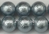 CSB2283 15.5 inches 10mm round wrinkled shell pearl beads wholesale