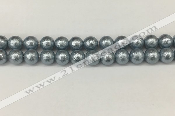 CSB2283 15.5 inches 10mm round wrinkled shell pearl beads wholesale