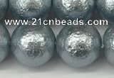 CSB2286 15.5 inches 16mm round wrinkled shell pearl beads wholesale