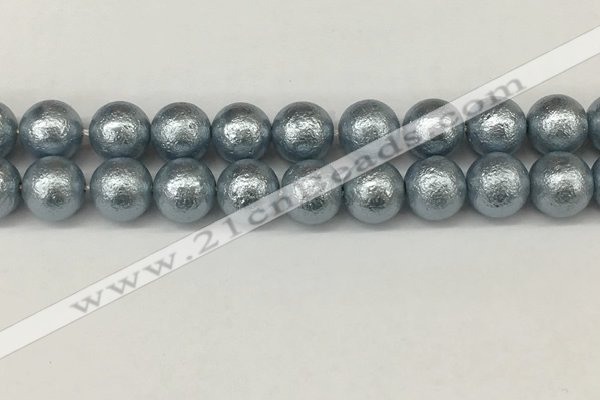 CSB2286 15.5 inches 16mm round wrinkled shell pearl beads wholesale