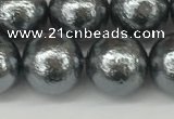 CSB2294 15.5 inches 12mm round wrinkled shell pearl beads wholesale