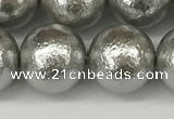 CSB2306 15.5 inches 16mm round wrinkled shell pearl beads wholesale