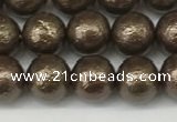 CSB2311 15.5 inches 6mm round wrinkled shell pearl beads wholesale