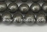 CSB2321 15.5 inches 6mm round wrinkled shell pearl beads wholesale