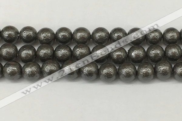 CSB2326 15.5 inches 16mm round wrinkled shell pearl beads wholesale