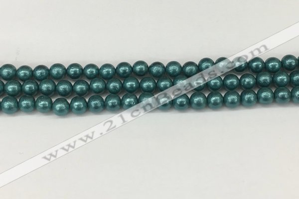 CSB2330 15.5 inches 4mm round wrinkled shell pearl beads wholesale