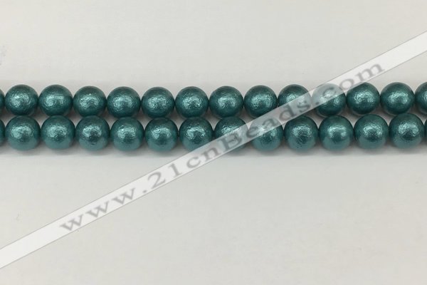 CSB2333 15.5 inches 10mm round wrinkled shell pearl beads wholesale