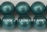 CSB2334 15.5 inches 12mm round wrinkled shell pearl beads wholesale