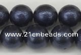 CSB2342 15.5 inches 8mm round wrinkled shell pearl beads wholesale