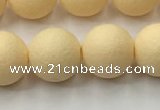 CSB2383 15.5 inches 10mm round matte wrinkled shell pearl beads