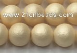 CSB2391 15.5 inches 6mm round matte wrinkled shell pearl beads