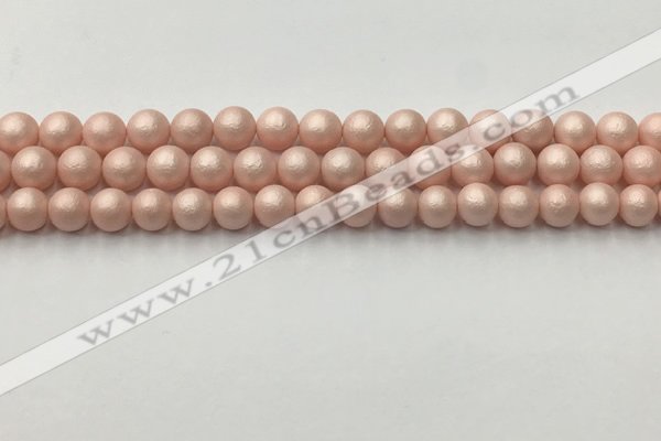 CSB2411 15.5 inches 6mm round matte wrinkled shell pearl beads