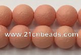 CSB2422 15.5 inches 8mm round matte wrinkled shell pearl beads