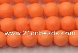 CSB2430 15.5 inches 4mm round matte wrinkled shell pearl beads