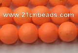 CSB2431 15.5 inches 6mm round matte wrinkled shell pearl beads