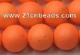 CSB2433 15.5 inches 10mm round matte wrinkled shell pearl beads