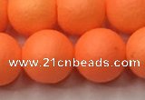 CSB2434 15.5 inches 12mm round matte wrinkled shell pearl beads