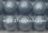 CSB2473 15.5 inches 10mm round matte wrinkled shell pearl beads