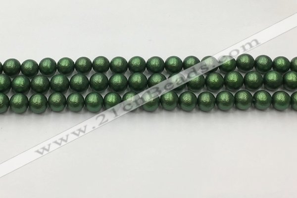 CSB2541 15.5 inches 6mm round matte wrinkled shell pearl beads