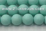 CSB2551 15.5 inches 6mm round matte wrinkled shell pearl beads