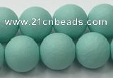 CSB2553 15.5 inches 10mm round matte wrinkled shell pearl beads