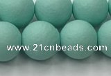 CSB2554 15.5 inches 12mm round matte wrinkled shell pearl beads