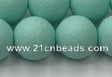 CSB2555 15.5 inches 14mm round matte wrinkled shell pearl beads