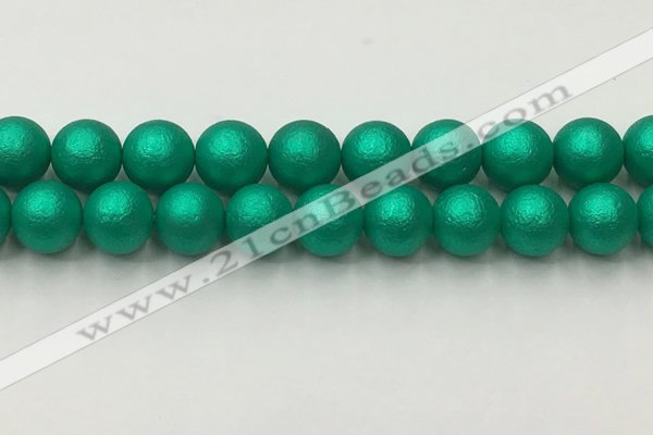 CSB2566 15.5 inches 16mm round matte wrinkled shell pearl beads