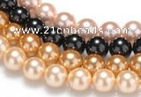 CSB28 16 inches 10mm round shell pearl beads Wholesale