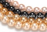 CSB30 16 inches 14mm round shell pearl beads Wholesale