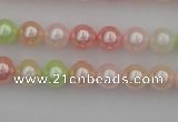 CSB301 15.5 inches 8mm round mixed color shell pearl beads