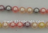 CSB304 15.5 inches 8mm round mixed color shell pearl beads