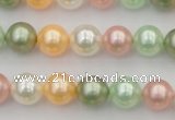 CSB327 15.5 inches 10mm round mixed color shell pearl beads