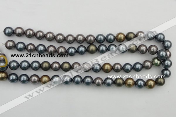 CSB366 15.5 inches 12mm round mixed color shell pearl beads