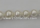 CSB400 15.5 inches 8mm - 16mm round shell pearl beads