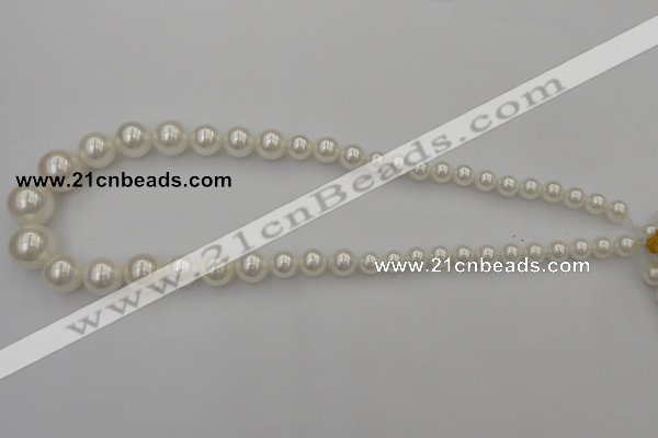 CSB400 15.5 inches 8mm - 16mm round shell pearl beads