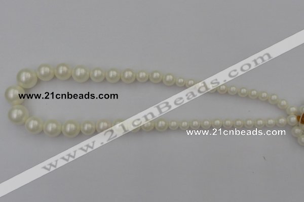 CSB401 15.5 inches 8mm - 16mm round shell pearl beads