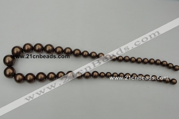 CSB402 15.5 inches 8mm - 16mm round shell pearl beads