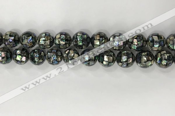 CSB4034 15.5 inches 14mm ball abalone shell beads wholesale