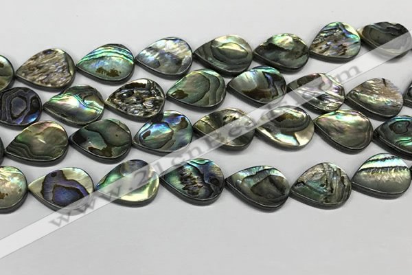 CSB4139 15.5 inches 15*20mm flat teardrop abalone shell beads