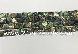 CSB4143 15.5 inches 8*8mm square abalone shell beads wholesale