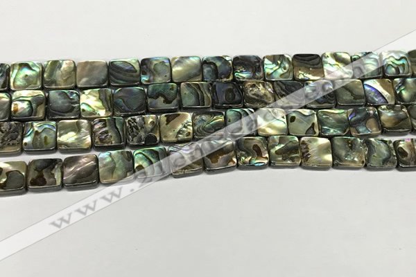 CSB4144 15.5 inches 10*10mm square abalone shell beads wholesale