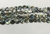 CSB4169 15.5 inches 10mm coin abalone shell beads wholesale