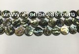 CSB4171 15.5 inches 14*14mm coin abalone shell beads wholesale