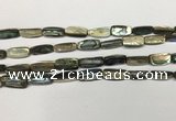 CSB4176 15.5 inches 8*16mm trihedron abalone shell beads wholesale