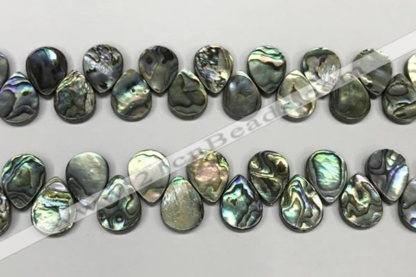 CSB4183 Top drilled 13*18mm flat teardrop balone shell beads