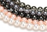 CSB44 16 inches 12mm round shell pearl beads Wholesale