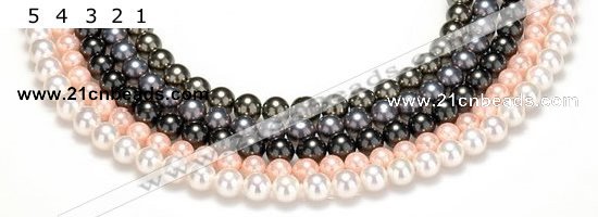 CSB44 16 inches 12mm round shell pearl beads Wholesale