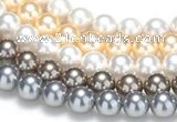 CSB47 16 inches 8mm round shell pearl beads Wholesale